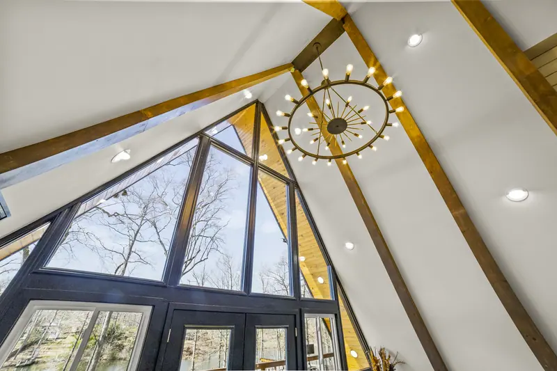 A-frame great room with window wall in Stafford, VA